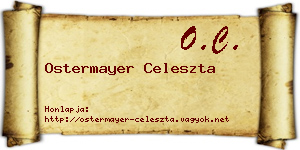 Ostermayer Celeszta névjegykártya